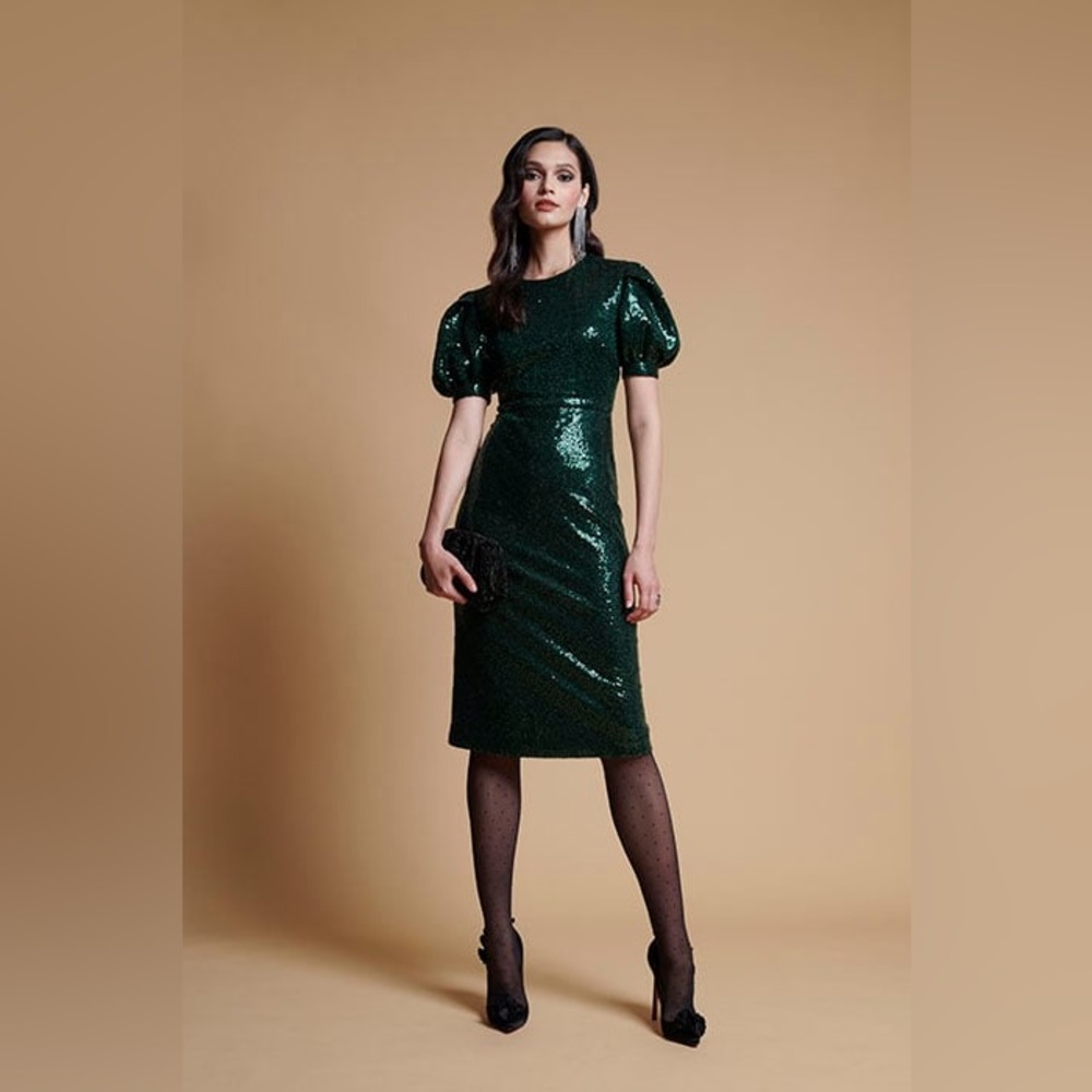 NWT Rachel Parcell green sequin dress XL W1005